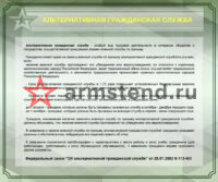 Альтернативная служба 120х100см