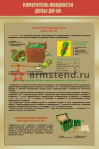 Стенд "измеритель мощности дозы ДП-5В" 100х150см