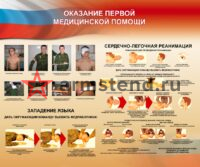 Оказание первой медицинской помощи 120х100см