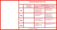 Пожарный расчет 150х80см