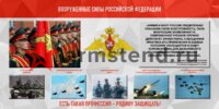 Стенд "Вооруженные силы Российской Федерации" 250х150см