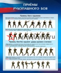 плакат Приёмы рукопашного боя с оружием