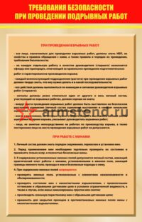 Требования безопасности при проведении подрывных работ